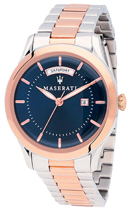 Maserati Tradizione Blue Dial Two Tone Steel Strap Watch For Men - R8853125001 Buy Now By Maserati