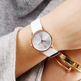 Calvin Klein Accent White Dial White Leather Strap Watch for Women - K2Y2Y6KW Buy Now By Calvin Klein
