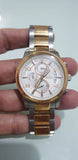 Guess Exec Chronograph White Dial Two Tone Steel Strap Watch for Men - W0075G2 Buy Now By Guess