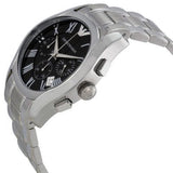 Emporio Armani Valente Chronograph Black Dial Silver Stainless Steel Watch For Men - AR0673 Buy Now By Emporio Armani