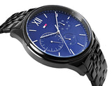 Tommy Hilfiger Damon Quartz Chronograph Blue Dial Black Steel Strap Watch for Men - 1791454 Buy Now By Tommy Hilfiger