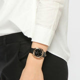 Marc Jacobs Mandy Black Dial Black Leather Strap Watch for Women - MJ1565 Buy Now By Marc Jacobs