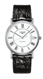 Longines Presence 38.5mm Automatic White Dial Black Leather Strap Watch for Men - L4.921.4.11.2 Buy Now By Longines