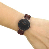 Daniel Wellington Classic Bristol Black Dial Brown Leather Strap Watch for Men - DW00100137 Buy Now By Daniel Wellington