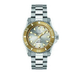 Gucci Dive Automatic 18K Gold Silver Dial Silver Steel Strap Watch for Men - YA136357 Buy Now By Gucci