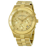 Marc Jacobs Blade Chronograph Gold Dial Gold Steel Strap Watch for Women - MBM3101 Buy Now By Marc Jacobs