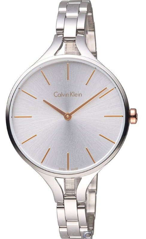 Calvin Klein Graphic Silver Dial Silver Steel Strap Watch for Women - K7E23B46 Buy Now By Calvin Klein