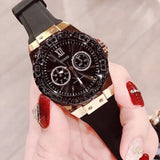 Guess Black Dial Black Rubber Strap Watch For Women - W1053L7 Buy Now By Guess