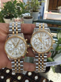 Michael Kors Lexington Silver Dial Two Tone Steel Strap Watch for Women - MK5955 Buy Now By Michael Kors