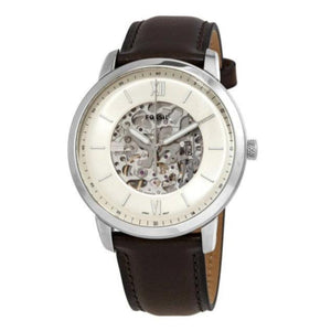 Fossil Neutra Automatic Skeleton White Dial Brown Leather Strap Watch for Men - ME3184 Buy Now By Fossil
