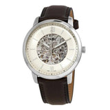 Fossil Neutra Automatic Skeleton White Dial Brown Leather Strap Watch for Men - ME3184 Buy Now By Fossil