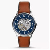 Fossil Forrester Luggage Automatic Skeleton Blue Dial Brown Leather Strap Watch for Men - ME3179 Buy Now By Fossil