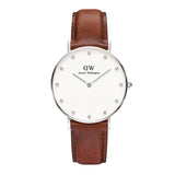Daniel Wellington Classy St Mawes White Dial Brown Leather Strap Watch For Women - DW00100079 Buy Now By Daniel Wellington