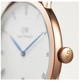 Daniel Wellington Dapper Reading White Dial Black Leather Strap Watch For Men - DW00100107 Buy Now By Daniel Wellington