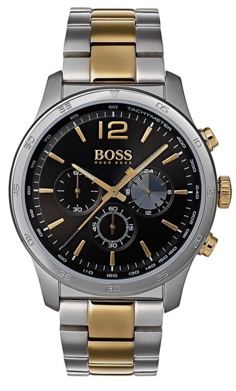 Hugo Boss Professional Black Dial Two Tone Steel Strap Watch for Men - 1513529 Buy Now By Hugo Boss