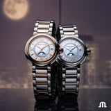 Maurice Lacroix Fiaba Moonphase White Mother of Pearl Dial Silver Steel Strap Watch for Women - FA1084-SS002-170-1 Buy Now By Maurice Lacroix