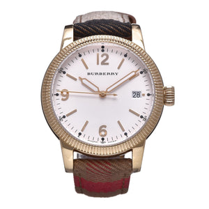 Burberry Utilitarian White Dial Multicolor Leather Strap Watch for Women - BU7853 Buy Now By Burberry