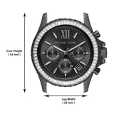 Michael Kors Everest Chronograph Black Dial Grey Steel Strap Watch For Women - MK6974 Buy Now By Michael Kors