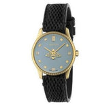 Gucci G Timeless Quartz Blue Dial Black Leather Strap Watch For Men - YA1265018 Buy Now By Gucci