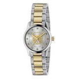 Gucci G Timeless Quartz Diamonds Silver Dial Two Tone Steel Strap Watch For Women - YA1265016 Buy Now By Gucci