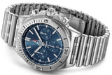 Breitling Chronomat B01 42 Frecce Tricolori Blue Dial Silver Steel Strap Watch for Men - AB01344A1C1A1 Buy Now By Breitling