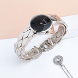 Calvin Klein Snake Black Dial Silver Steel Strap Watch For Women - K6E23141 Buy Now By Calvin Klein