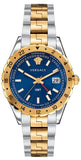 Versace Hellenyium GMT Blue Dial Two Tone Steel Strap Watch for Men - V11060017 Buy Now By Versace