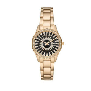 Michael Kors Layton Quartz Black Dial Gold Steel Strap Watch For Women - MK6892 Buy Now By Michael Kors