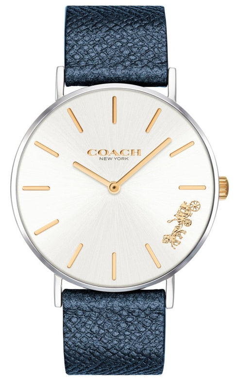 Coach Perry White Dial Blue Leather Strap Watch for Women - 14503156 Buy Now By Coach