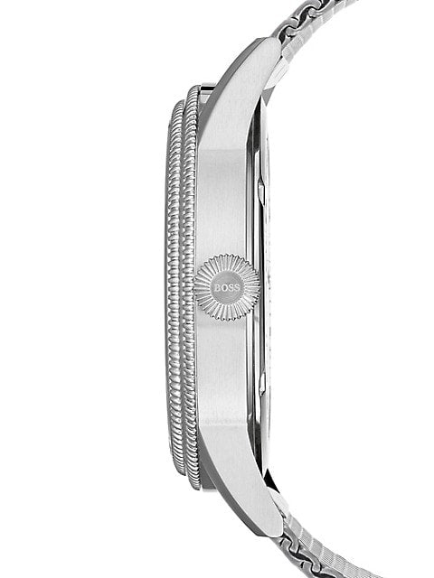 Hugo Boss Legacy Grey Dial Silver Mesh Bracelet Watch for Men - 1513673 Buy Now By Hugo Boss