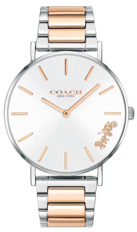 Coach Perry Silver Dial Two Tone Steel Strap Watch for Women - 14503346 Buy Now By Coach