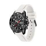 Hugo Boss Admiral Chronograph Black Dial White Rubber Strap Watch for Men - 1513966 Buy Now By Hugo Boss