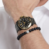 Movado 800 Series Black Dial Black Steel Strap Watch For Men - 2600162 Buy Now By Movado