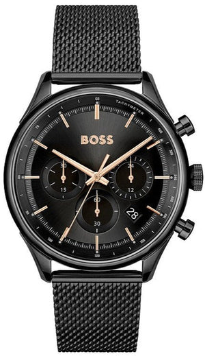 Hugo Boss Gregor Chronograph Black Dial Black Mesh Bracelet Watch For Men - 1514065 Buy Now By Hugo Boss