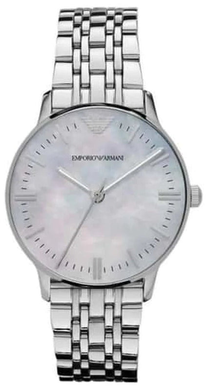 Emporio Armani Classic Quartz Mother of Pearl Dial Silver Steel Strap Watch For Women - AR1602 Buy Now By Emporio Armani