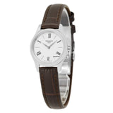 Tissot Tradition 5.5 Lady Silver Dial Brown Leather Strap Watch for Women - T063.009.16.018.00 Buy Now By Tissot