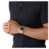 Michael Kors Slim Runway Quartz Green Dial Two Tone Steel Strap Watch for Women - MK9149 Buy Now By Michael Kors