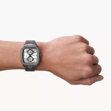 Fossil Inscription Multifunction Silver Dial Grey Steel Strap Watch for Men - BQ2657 Buy Now By Fossil