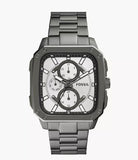 Fossil Inscription Multifunction Silver Dial Grey Steel Strap Watch for Men - BQ2657 Buy Now By Fossil