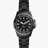 Fossil FB-01 Three-Hand Black Dial Black Ceramic Strap Watch for Women - CE1108 Buy Now By Fossil