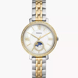 Fossil Jacqueline Analog Moonphase Mother of Pearl White Dial Two Tone Steel Strap Watch for Women - ES5166 Buy Now By Fossil