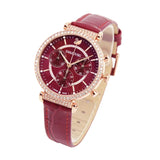 Swarovski Passage Chrono Red Dial Red Leather Strap Watch for Women - 5580345 Buy Now By Swarovski