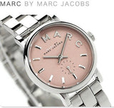 Marc Jacobs Baker Pink Dial Silver Steel Strap Watch for Women - MBM3283 Buy Now By Marc Jacobs