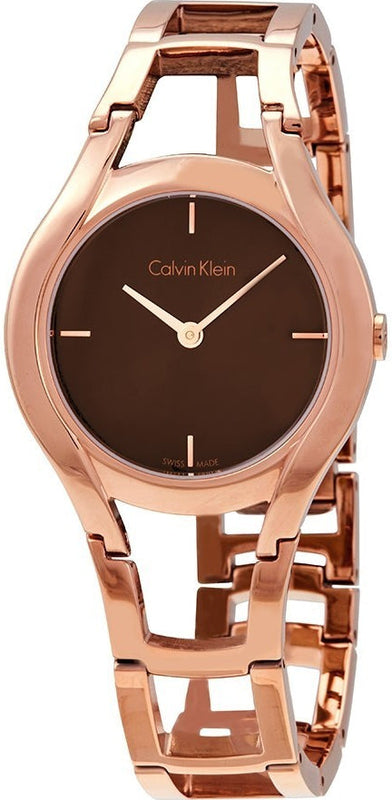 Calvin Klein Class Brown Dial Rose Gold Steel Strap Watch for Women - K6R2362K Buy Now By Calvin Klein