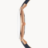 Fossil The Minimalist Slim White Dial Blue Leather Strap Watch for Men - FS5371 Buy Now By Fossil