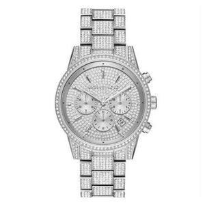 Michael Kors Ritz Chronograph Crystals Silver Dial Silver Steel Strap Watch for Women - MK6746 Buy Now By Michael Kors