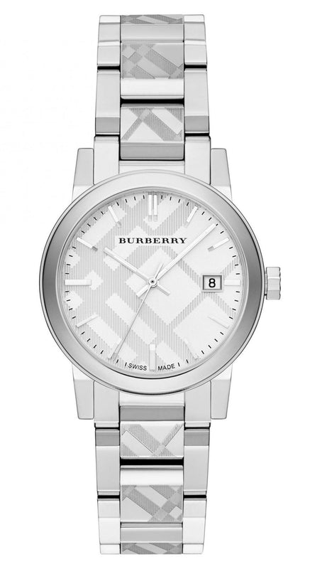 Burberry The City White Dial Silver Steel Strap Watch for Women - BU9144 Buy Now By Burberry