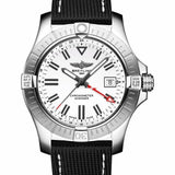 Breitling Avenger Automatic GMT 43 White Dial Black Nylon Strap Watch for Men - A32397101A1X1 Buy Now By Breitling