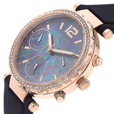 Guess Solstice Diamonds Black Mother of Pearl Dial Black Rubber Strap Watch for Women - GW0113L2 Buy Now By Guess