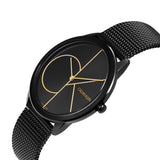 Calvin Klein Minimal Black Dial Black Mesh Bracelet Watch for Men - K3M214X1 Buy Now By Calvin Klein
